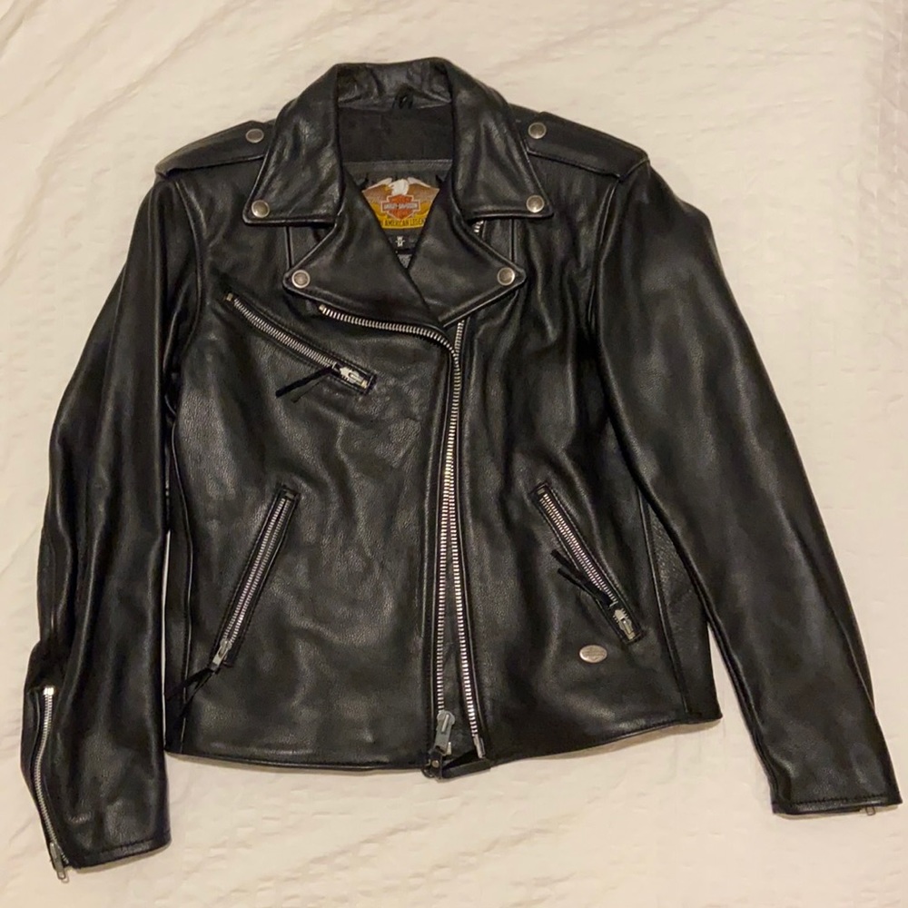 Harley-Davidson Black Leather Jacket Size M